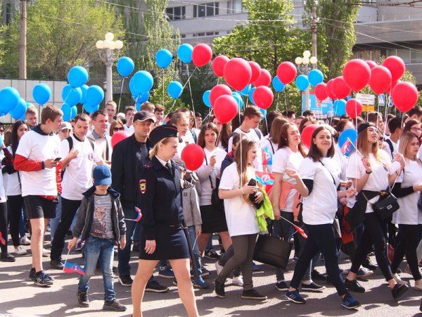 Участниками Первомайских мероприятий в Волгоградской области стали более 120 тысяч человек